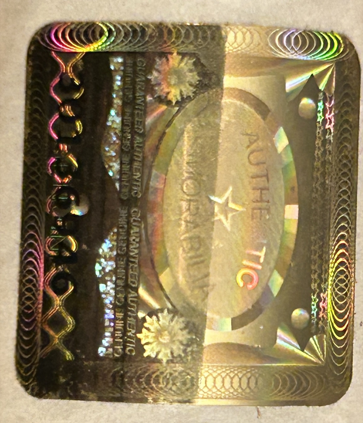 Sir Worthy authentication label